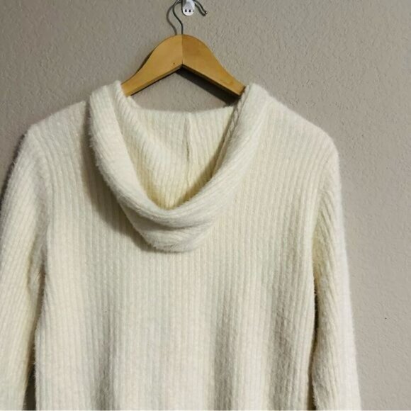 Fornia los angeles crop ivory hoodie sweatshirt size small - Picture 13 of 13